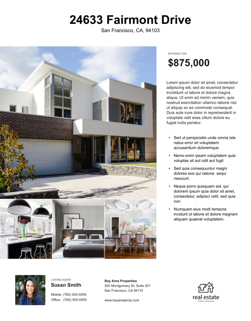 Real Estate Flyer (Free Templates) | Zillow Premier Agent pertaining to Free Printable Real Estate Flyer Templates