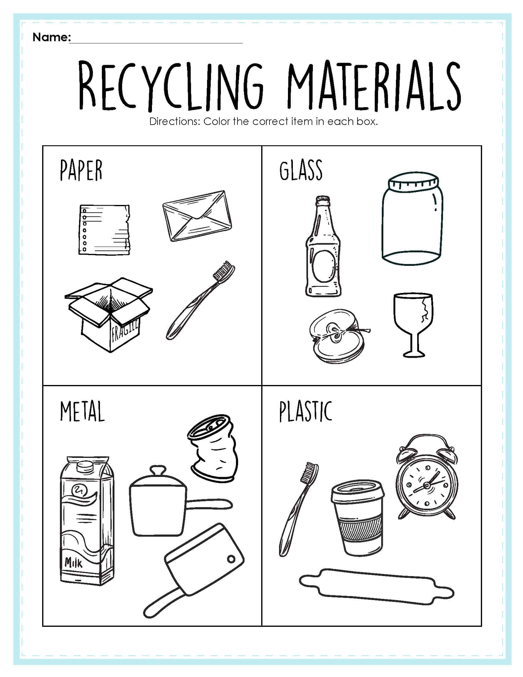 Recycling Activity Sheets For Kids (Free Printables) - Crafts On with regard to Free Printable Recycling Worksheets