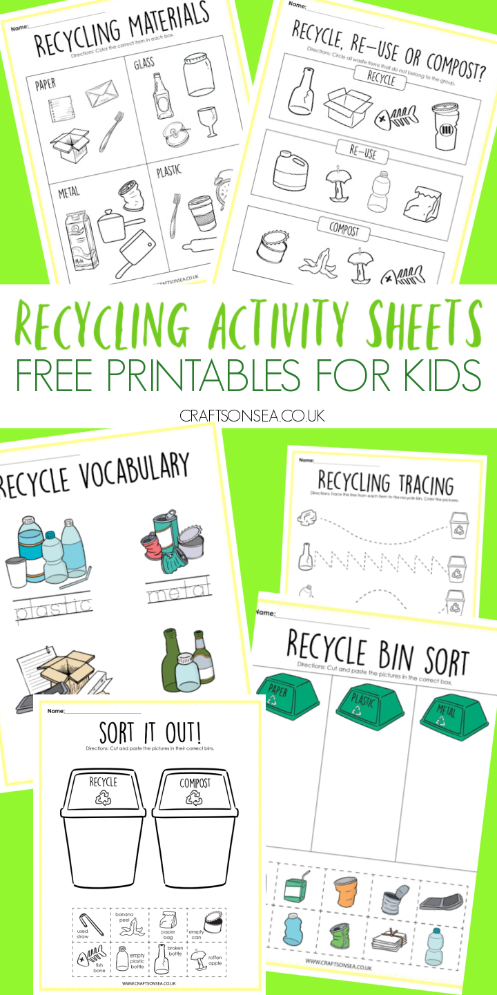 Recycling Activity Sheets For Kids | Free Printables in Free Printable Recycling Worksheets