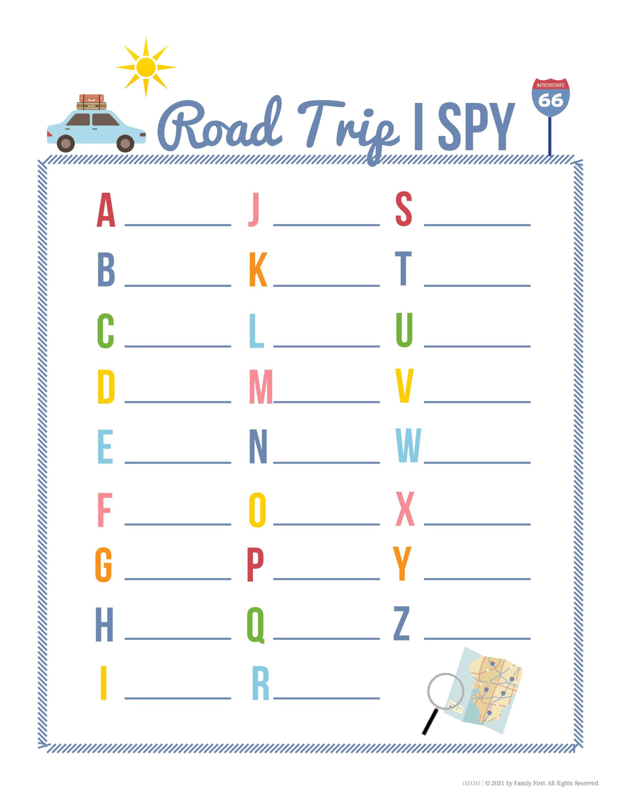 Road Trip Games For Summer - Imom inside Free Printable Car Ride Games