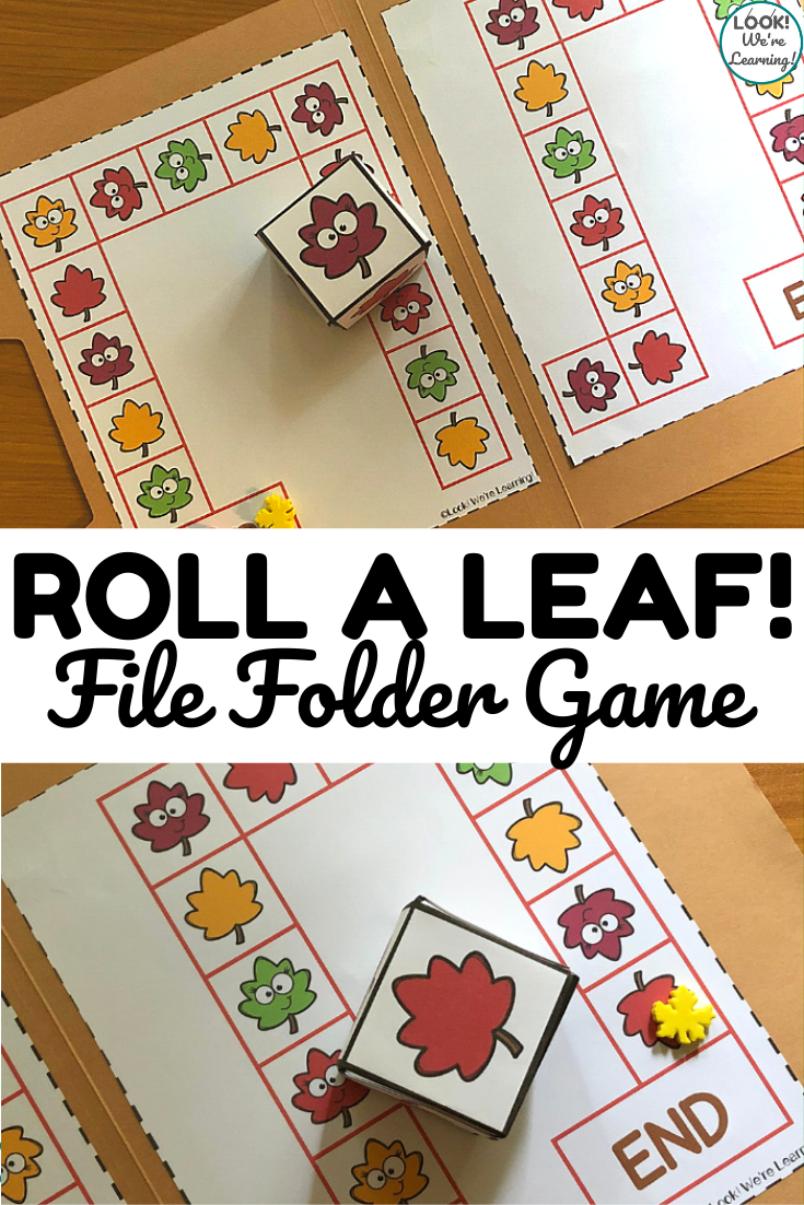 Roll A Leaf! Leaf Matching File Folder Game - Look! We&amp;#039;Re Learning! for Free Printable Fall File Folder Games