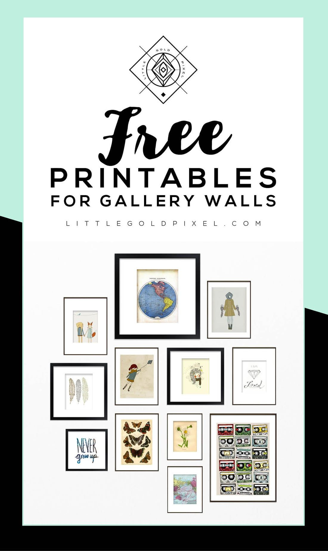 Roundup: Free Printables For Gallery Walls for Free Gallery Wall Printables