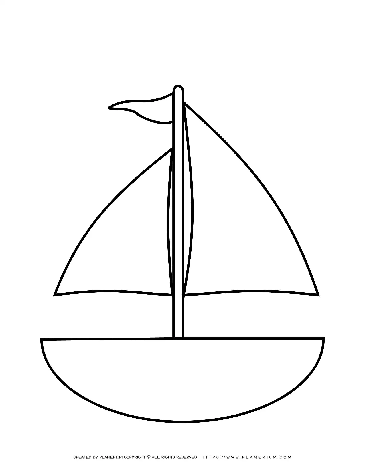 Sailboat - Free Printable Template | Planerium throughout Free Printable Sailboat Template