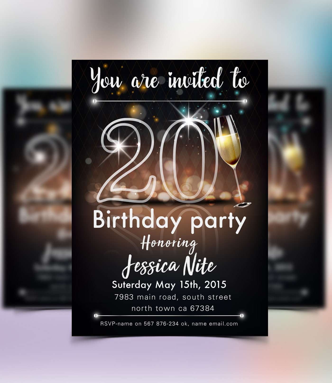 Save The Date, Birthday Invitation Template :: Behance with Free Printable Save The Date Birthday Invitations