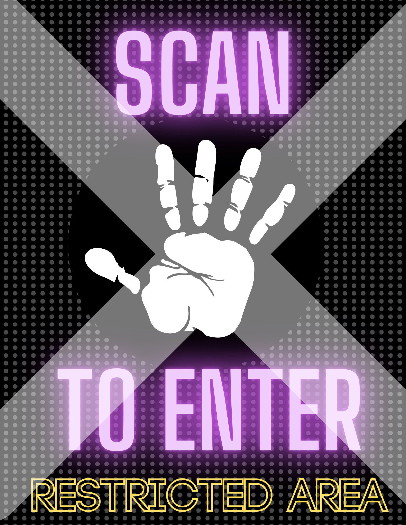 Scan To Enter, Science Party Sign Digital Download intended for Scan To Enter Sign Printable Free