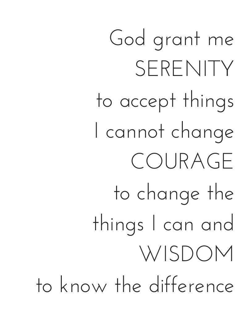 Serenity Prayer Printable - Hungry Happy Home with regard to Free Printable Serenity Prayer