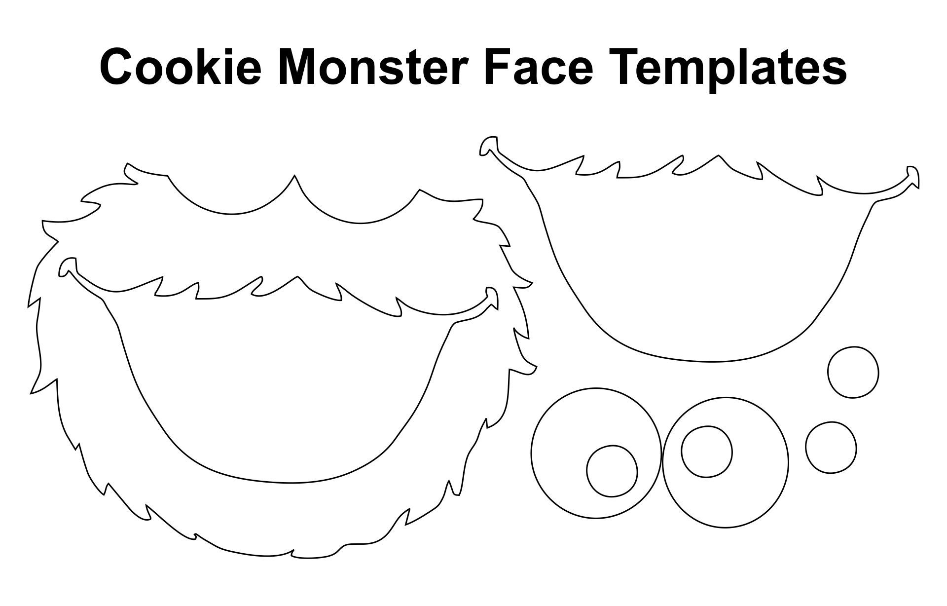 Sesame Street Cookie Monster Face Templates | Monster Cookies intended for Free Printable Cookie Monster Face