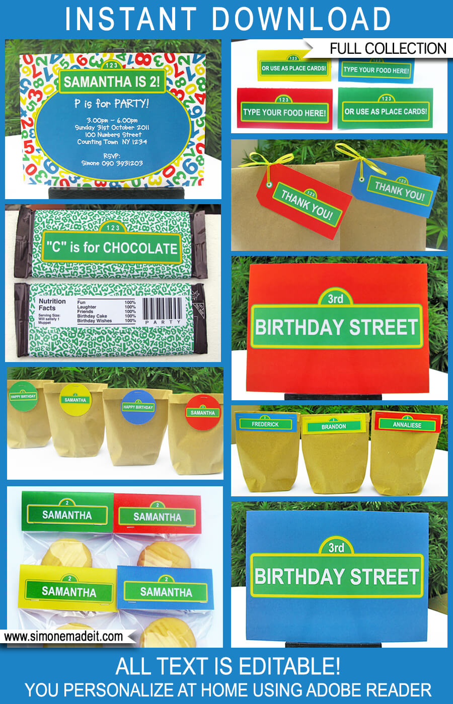 Sesame Street Party Printables, Invitations &amp;amp; Decorations pertaining to Free Printable Sesame Street Food Labels