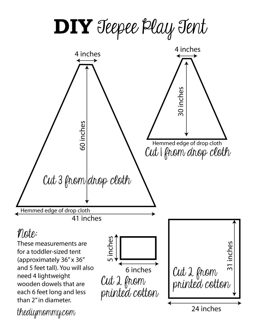 Sew A Diy Play Tent | Teepee Play Tent, Diy Kids Teepee, Diy Teepee with regard to Free Printable Teepee