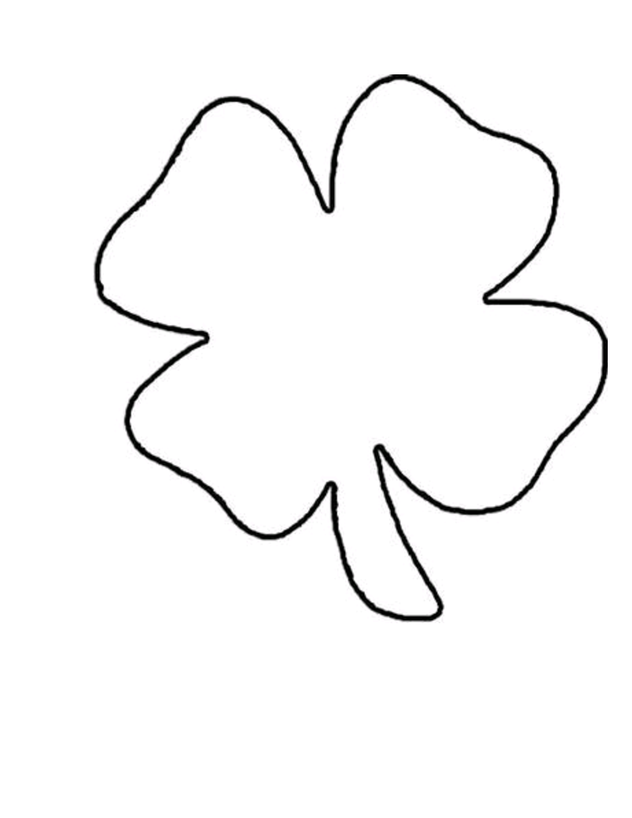 Shamrock Template | 5 Best Images Of Four Leaf Shamrock Template regarding Four Leaf Clover Template Printable Free