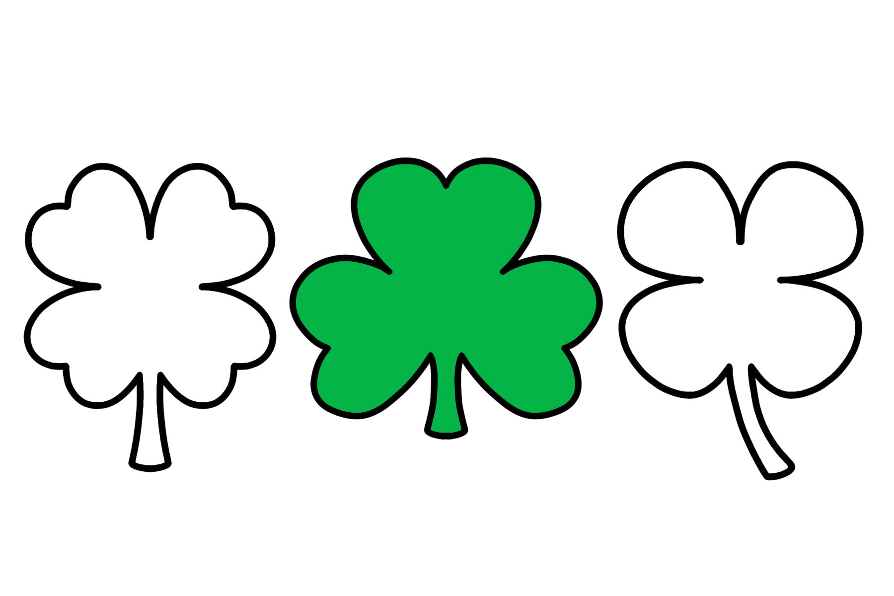 Shamrock Template | Free Printable Shamrock Clover Outlines inside Free Printable Shamrock Cutouts