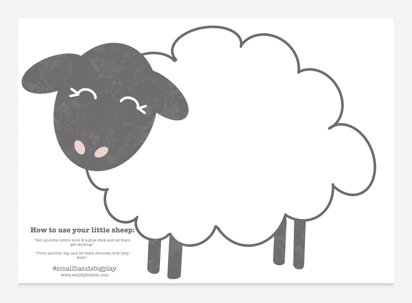 Sheep Sticking Activity - Free Printable — Whirlybobble with Free Printable Pictures of Sheep