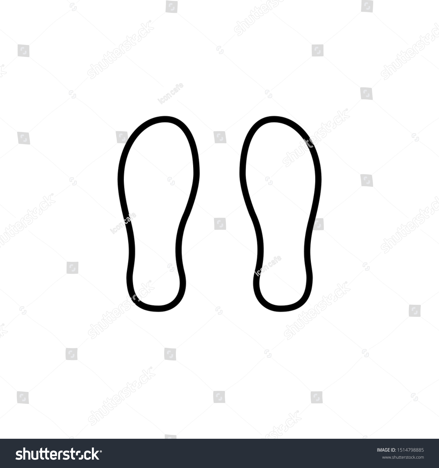 Shoe Print Icon Illustration Design Template: Stock-Vektorgrafik with regard to Free Printable Shoe Print Template