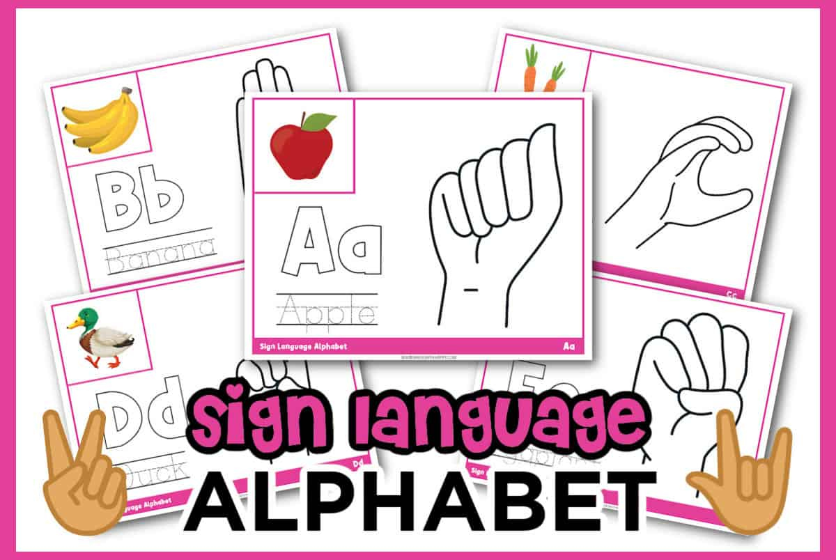 Sign Language Alphabet Printable regarding Free Sign Language Printables