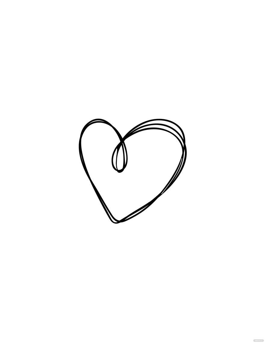 Simple Heart Pencil Drawing In Illustrator, Pdf, Jpg, Eps, Svg with Free Printable Pencil Drawings