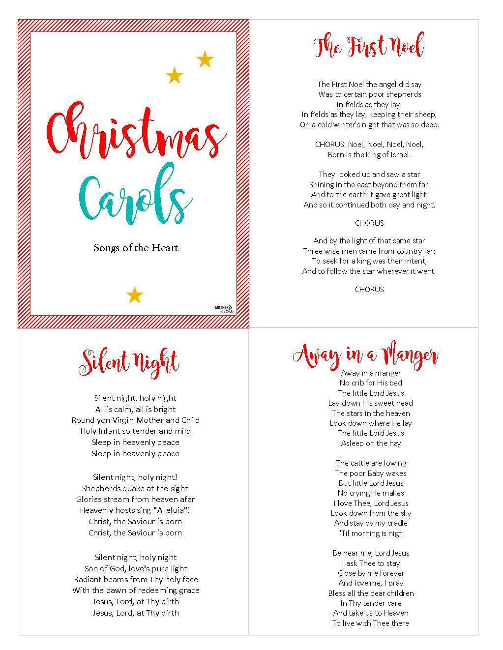 Sing With Joy: Free Printable Christmas Carol Songbook regarding Free Printable Christmas Carols Booklet