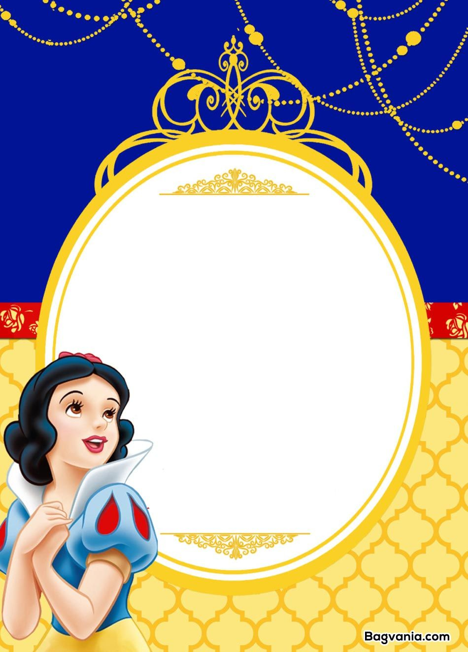 Snow White Sample Invitations intended for Snow White Invitations Free Printable