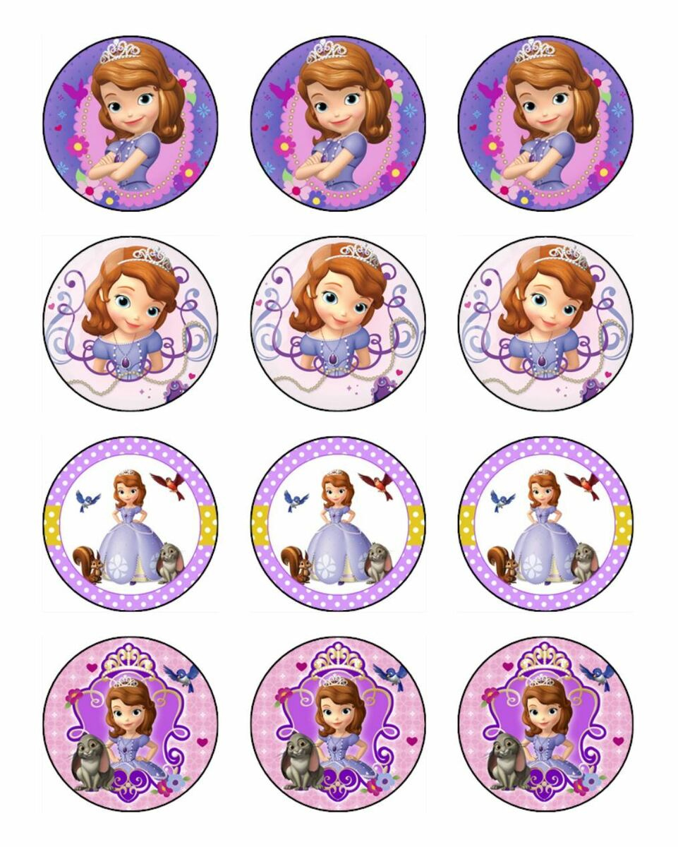 Sofia The First Cake Topper Birthday Cupcake Decorations throughout Sofia the First Cupcake Toppers Free Printable