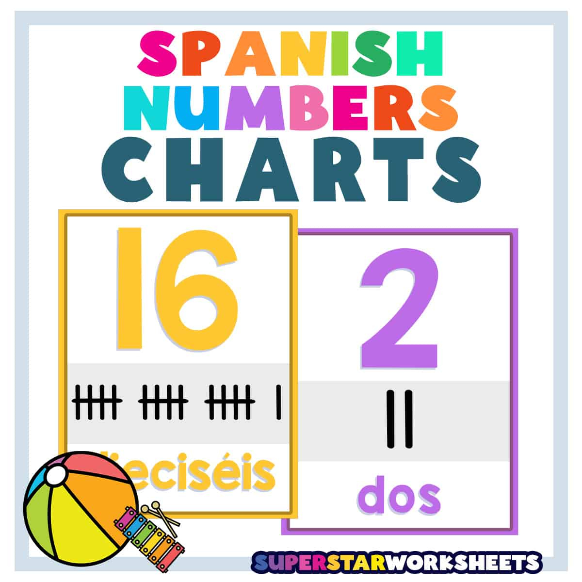 Spanish Numbers - Superstar Worksheets for Free Printable Place Value Chart in Spanish