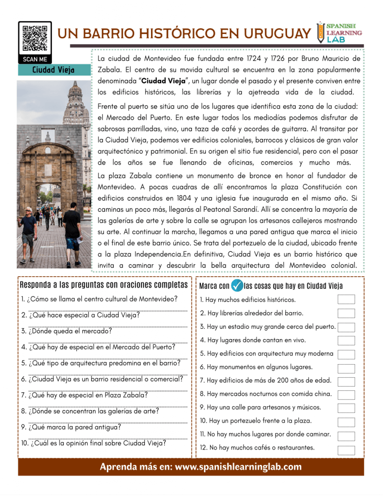 Spanish Reading Worksheets Archives - Spanish Learning Lab intended for Free Printable Spanish Reading Comprehension Worksheets