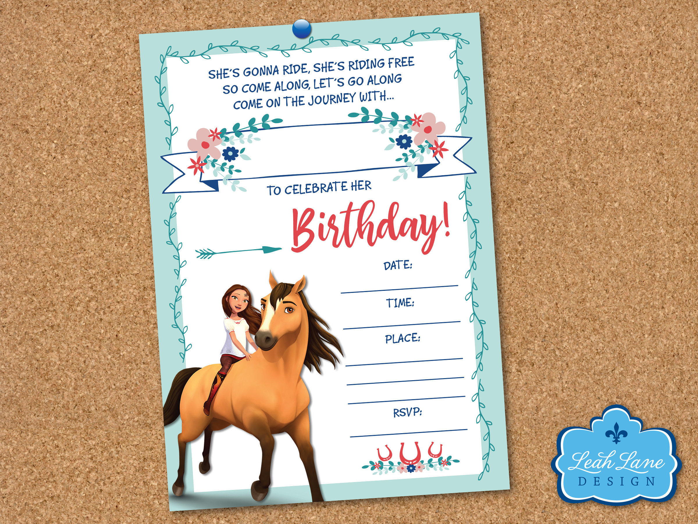 Spirit Riding Free Printable Birthday Party Invitation Horse Party regarding Free Printable Horse Themed Birthday Party Invitations