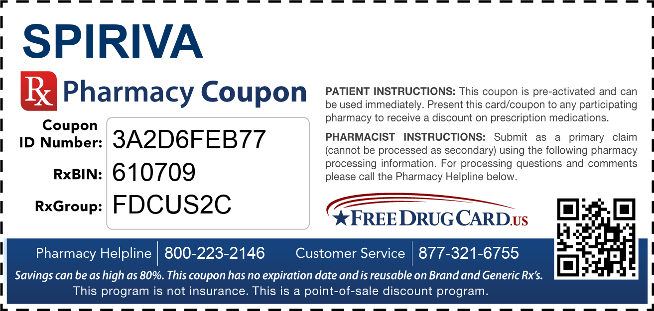 Spiriva Coupon - Free Prescription Savings At Pharmacies Nationwide for Free Printable Spiriva Coupons