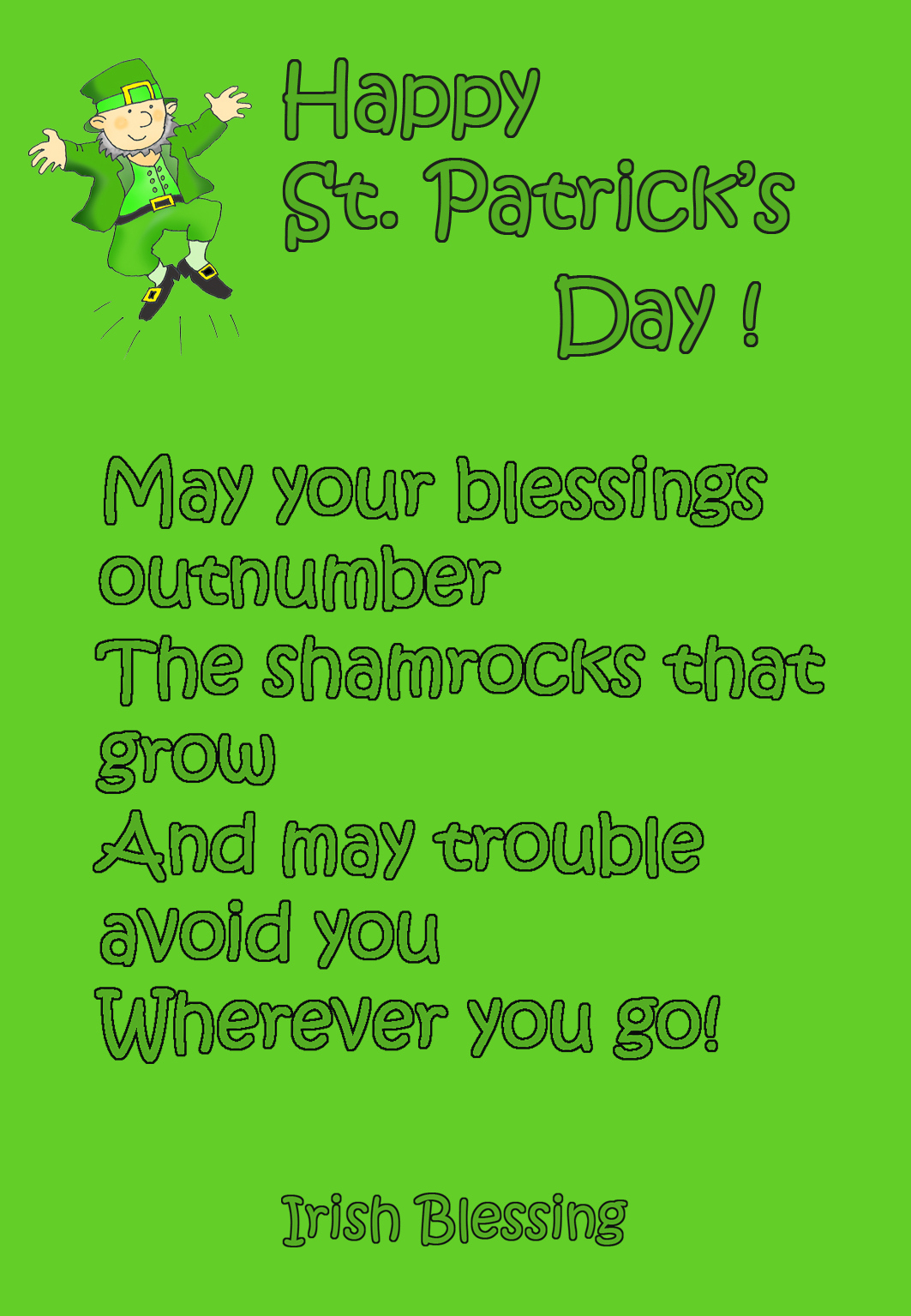 St. Patrick Day Cards – Free Printable Greeting Cards for Free Printable St Patrick&amp;#039;S Day Greeting Cards