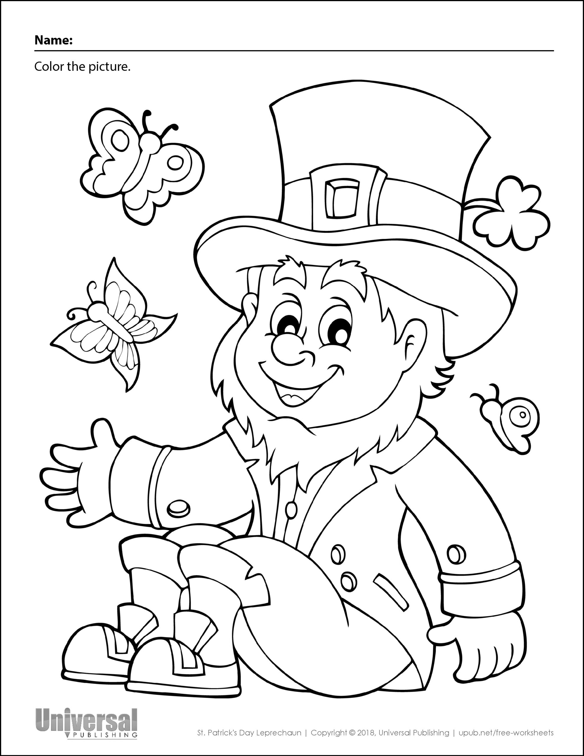 St. Patrick&amp;#039;S Day | Free Printables - Universal Publishing Blog throughout Free Printable St Patrick Day Coloring Pages