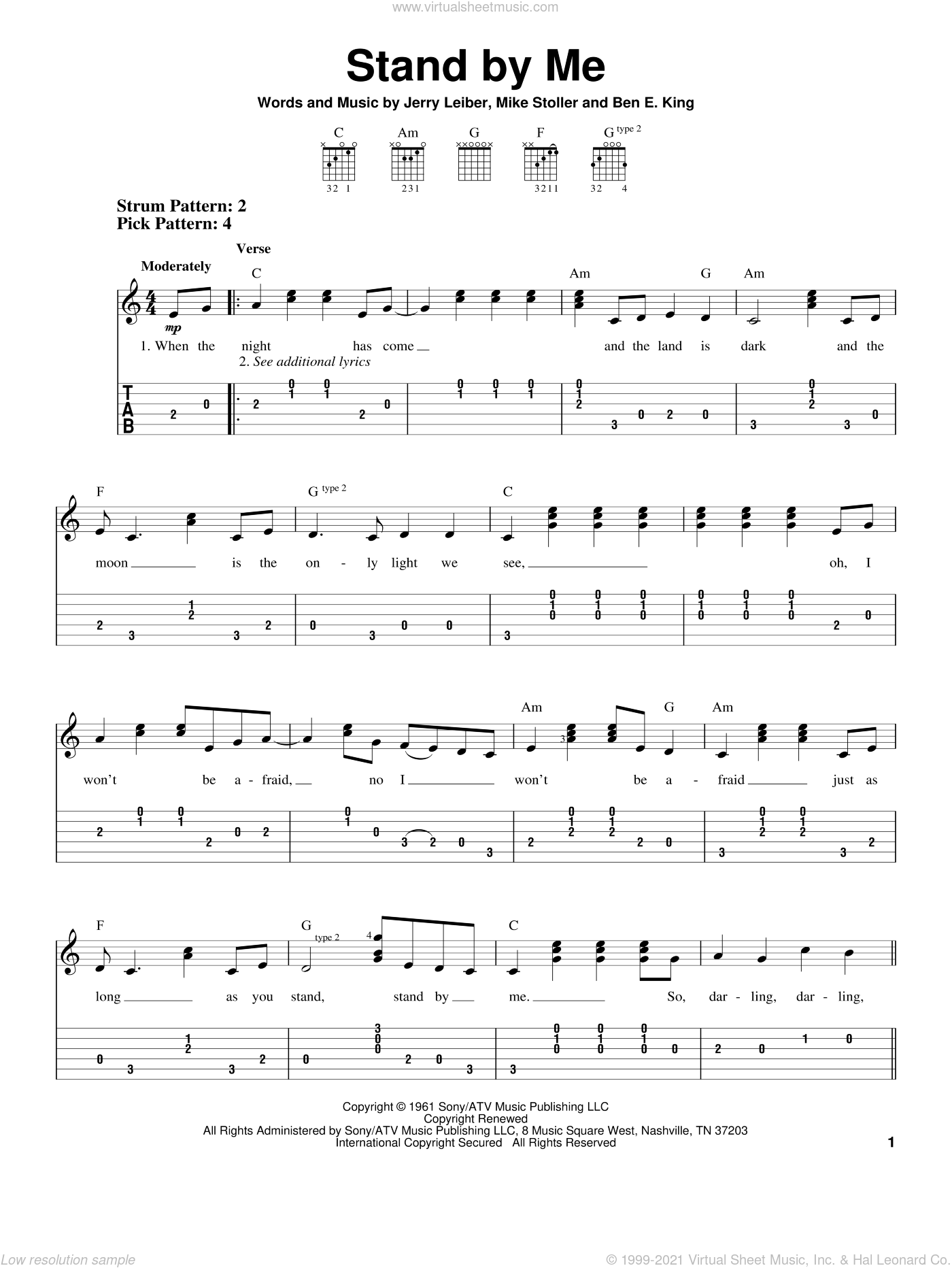 Standme Sheet Music For Guitar Solo (Easy Tablature) (Pdf) with Free Guitar Sheet Music For Popular Songs Printable