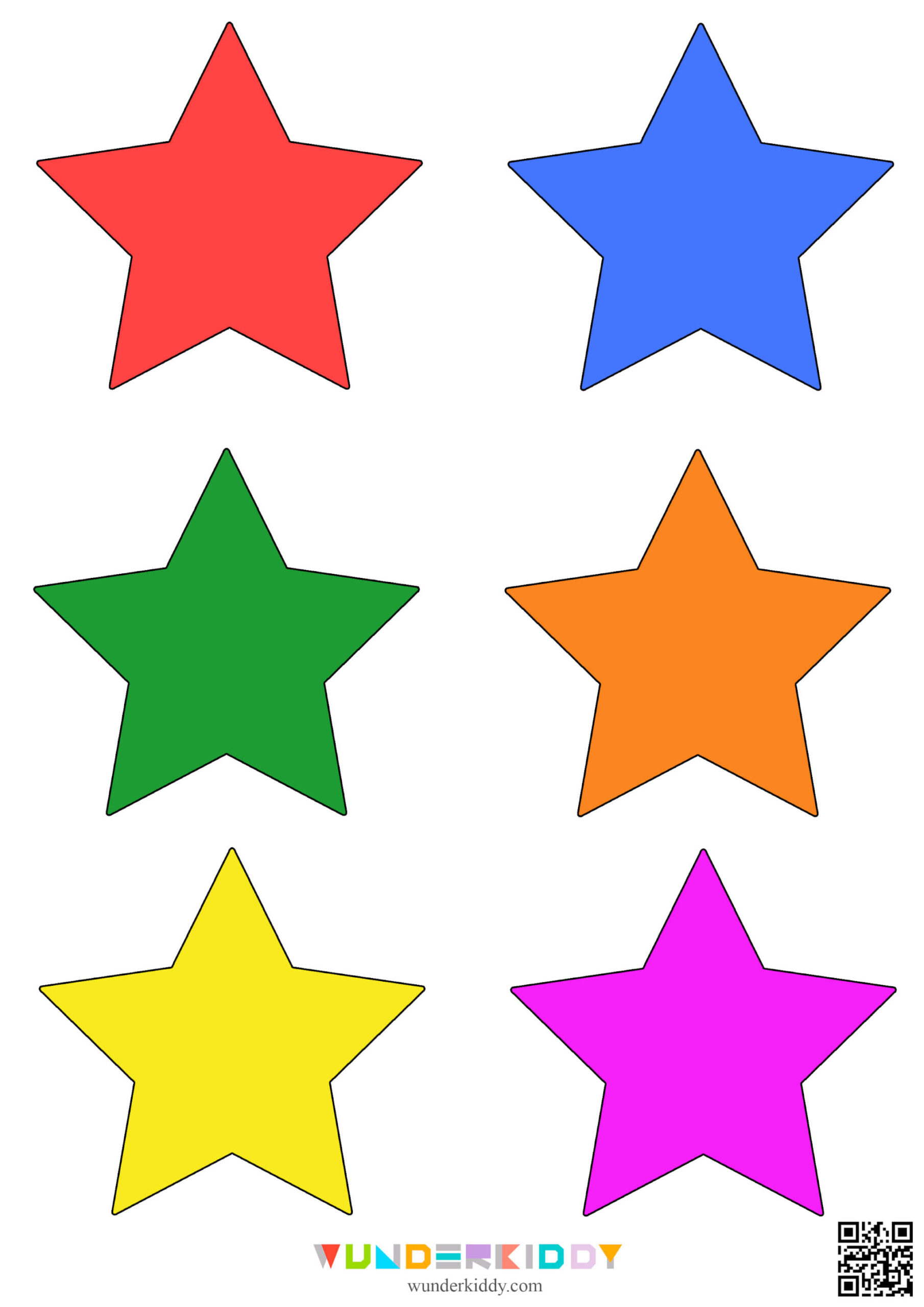 Star Cutouts Printable Craft Template For Kinderfarten within Free Printable Stars