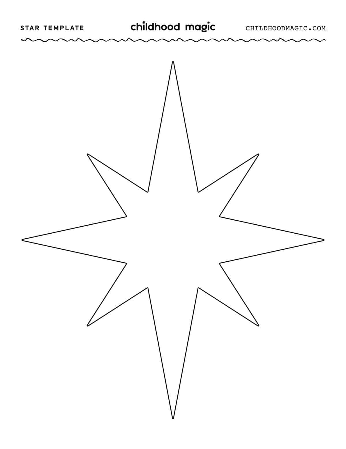 Star Template - Childhood Magic inside Free Printable Stars