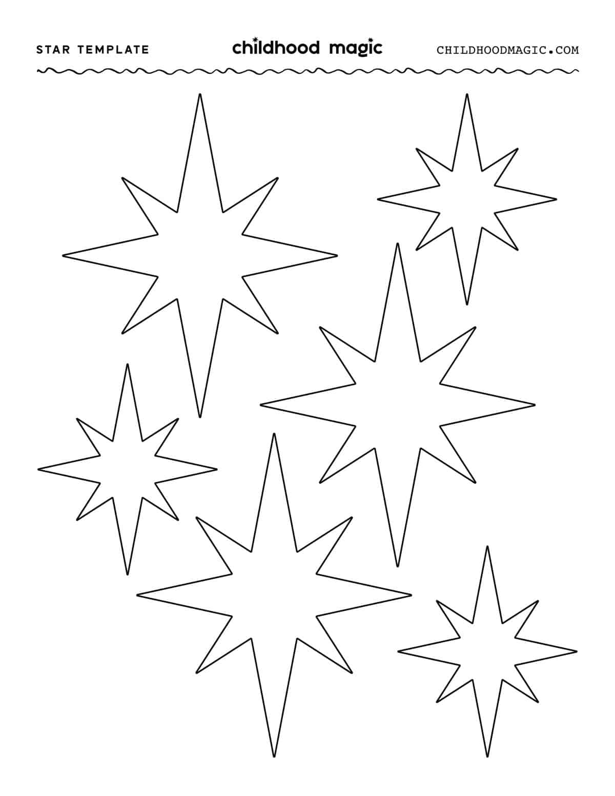 Star Template - Childhood Magic with Free Printable Stars