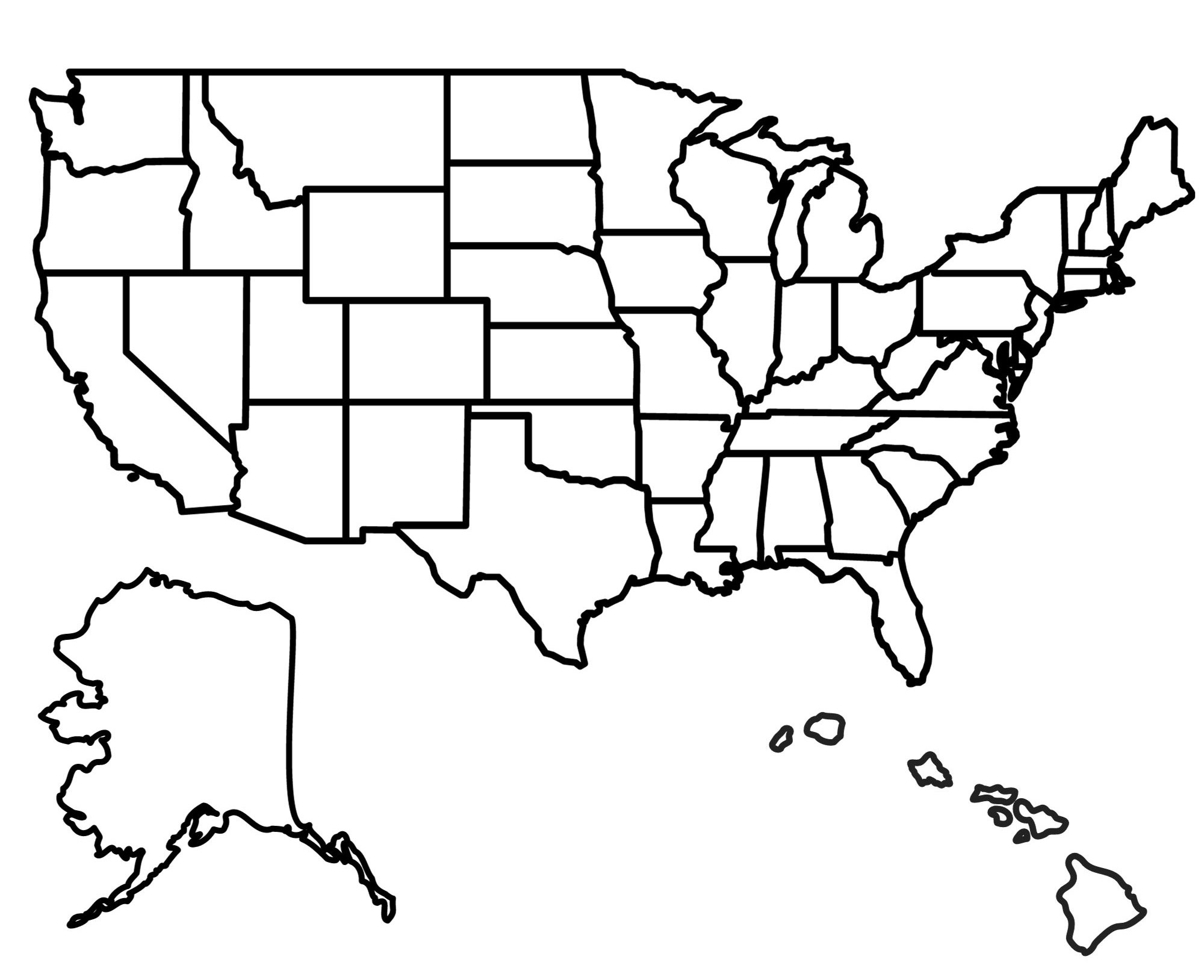 State Outlines: Blank Maps Of The 50 United States - Gis Geography regarding Free Printable Blank Map Of The United States Of America