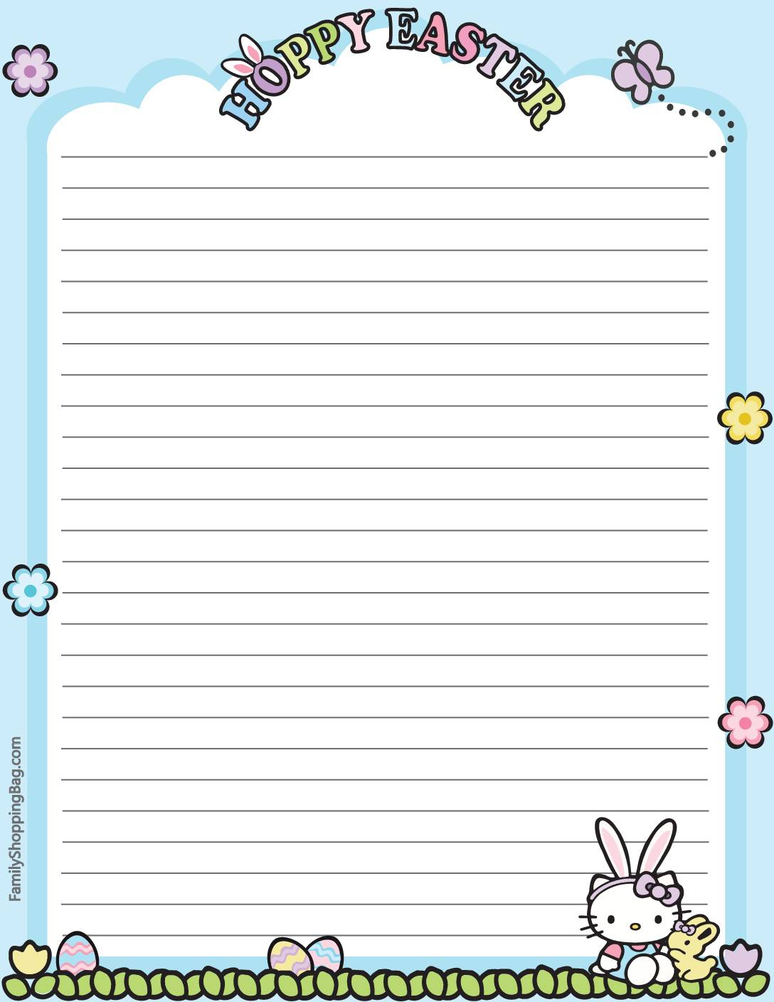 Stationery Easter with regard to Free Printable Easter Stationery