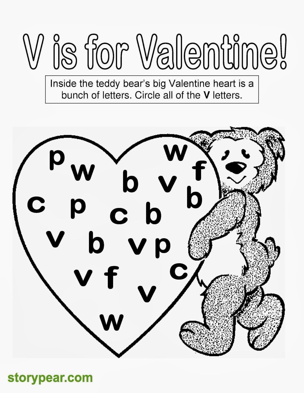 Story Pear: Free Valentine Day&amp;#039;S Printable Sheets For Preschoolers within Free Printable Valentine Worksheets For Preschoolers