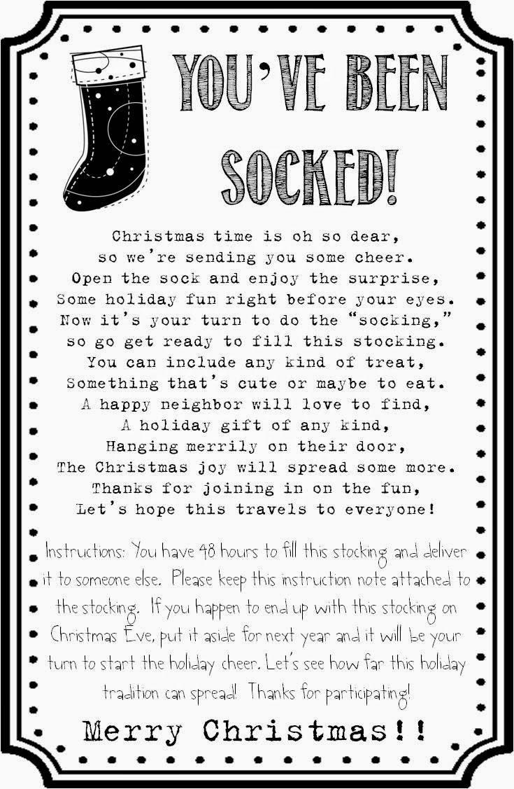 Strong Armor: Christmas Socking in You Ve Been Socked Free Printable