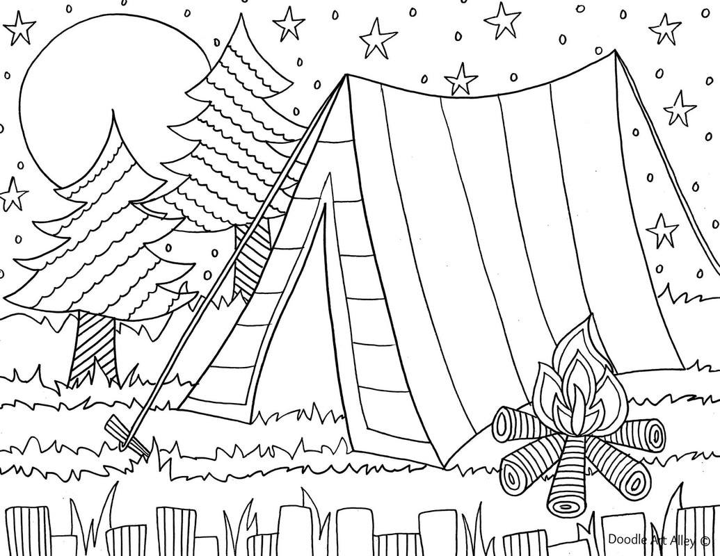 Summer Coloring Pages - Doodle Art Alley for Free Printable Summer Coloring Pages for Adults