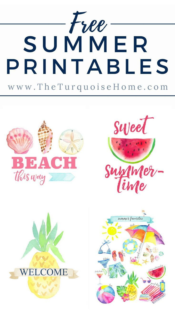 Summer Favorites Printable &amp;amp; More! | Summer Printables Free pertaining to Free Summer Printables