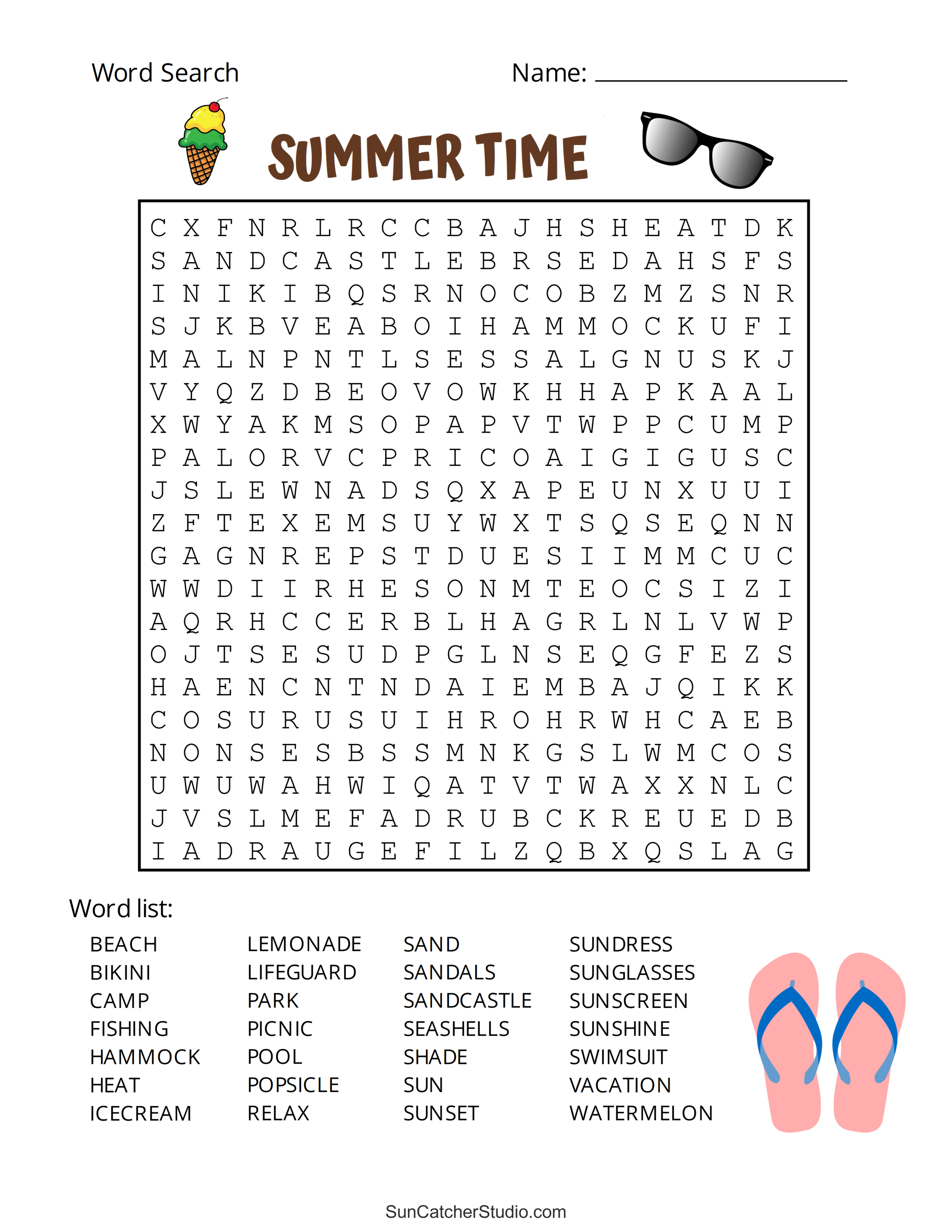 Summer Word Search (Free Printable Puzzles) – Diy Projects regarding Free Printable Summer Puzzles