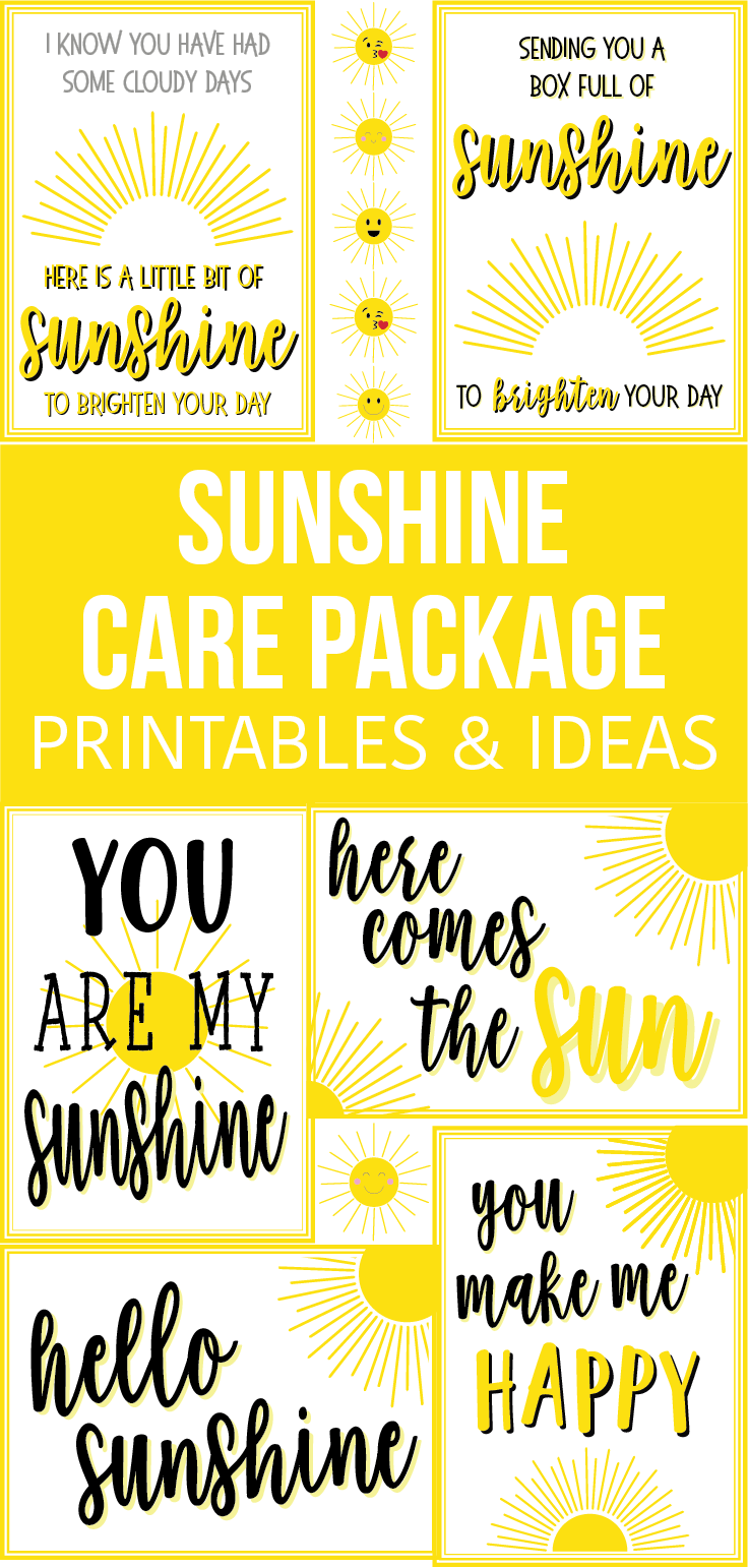 Sunshine Box Printables &amp;amp; Address Label Sunshine Care Package throughout Box Of Sunshine Free Printable