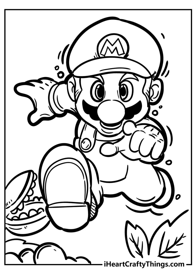 Super Mario Bros Coloring Pages (100% Free Printables) intended for Mario Coloring Pages Free Printable