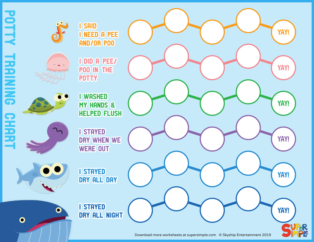 Super Simple Potty Training Chart - Super Simple for Potty Training Chart Free Printable