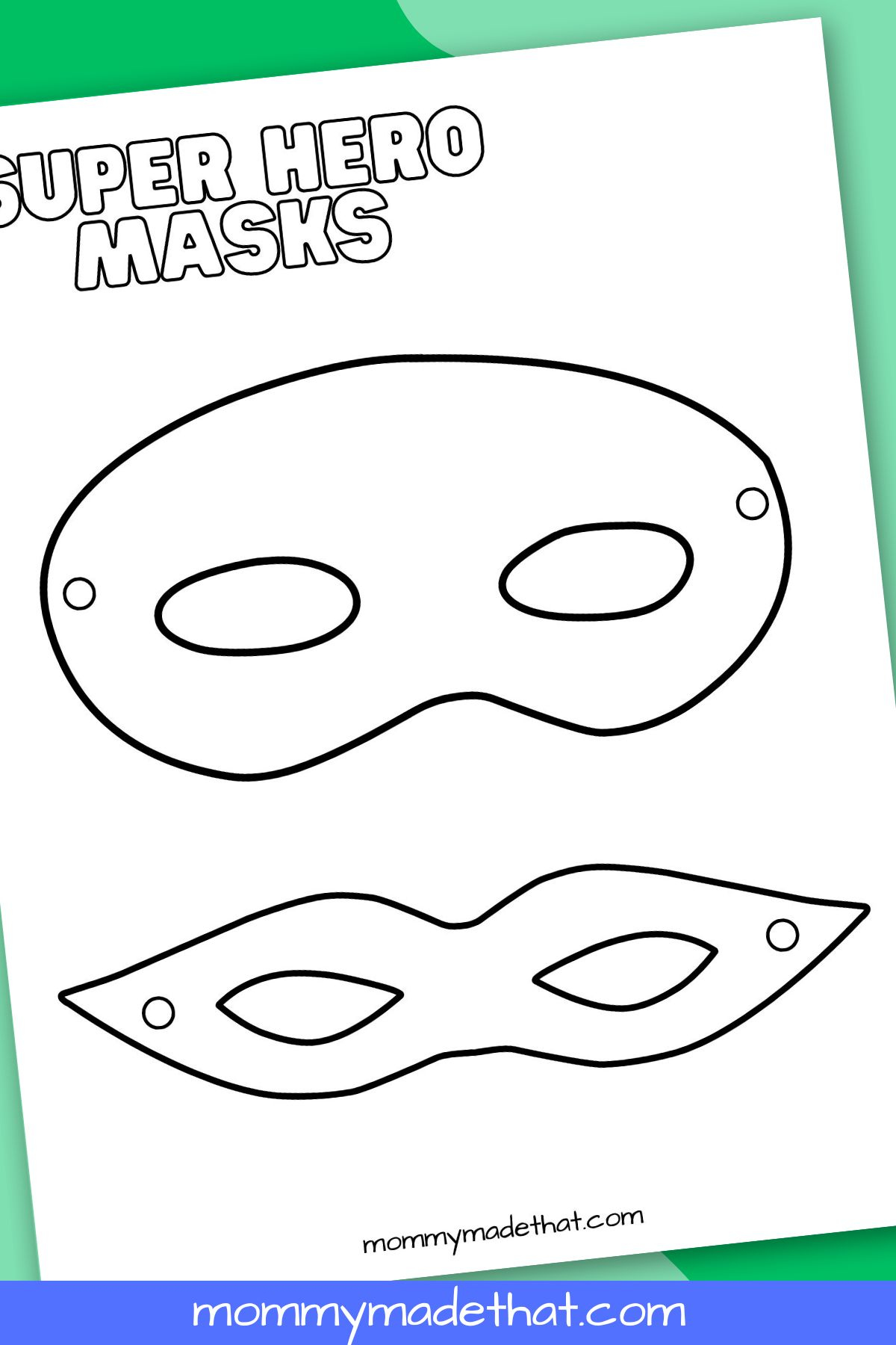 Superhero Mask Templates (Lots Of Free Printables!) throughout Superman Mask Printable Free