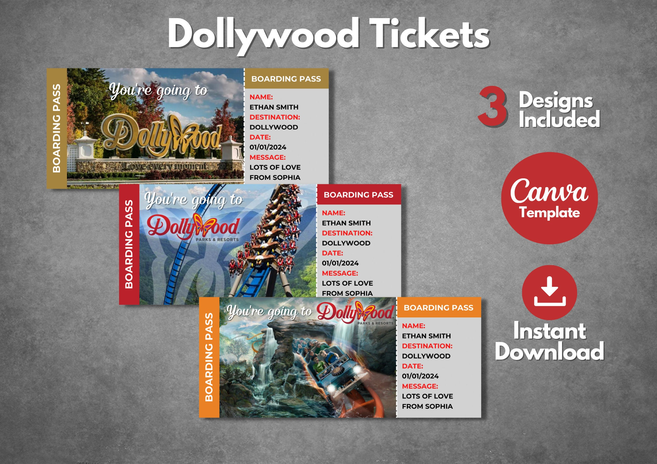 Surprise Ticket Dollywood - Etsy pertaining to Free Printable Dollywood Coupons