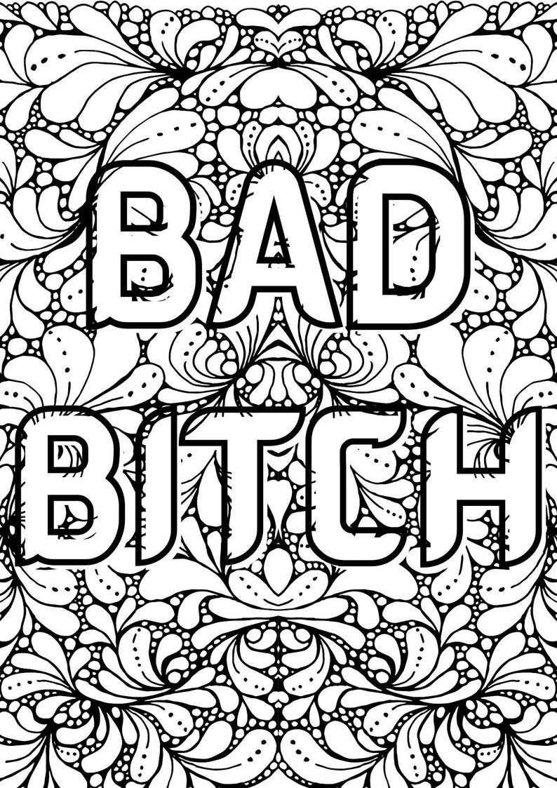 Swearing Coloring Page, Sweary Coloring Book. Swear Word Coloring pertaining to Free Printable Coloring Pages for Adults Only Swear Words
