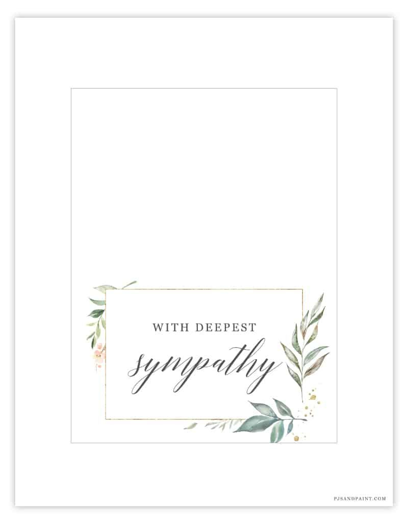 Sympathy Card Template - Free Printable inside Free Printable Sympathy Cards