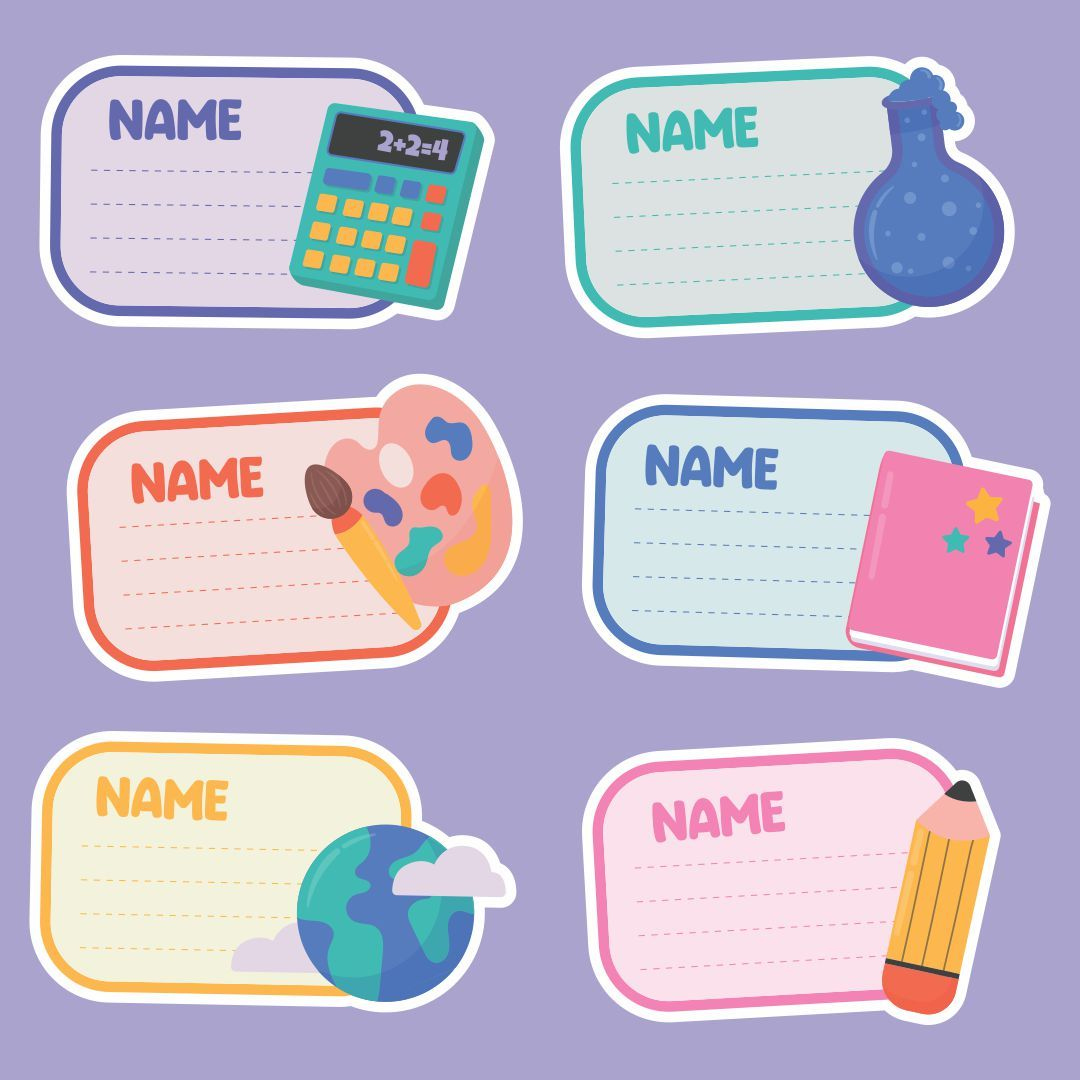 Tag School - 10 Free Pdf Printables | Printablee | Diy Name Tags inside Free Printable Name Labels for Kids