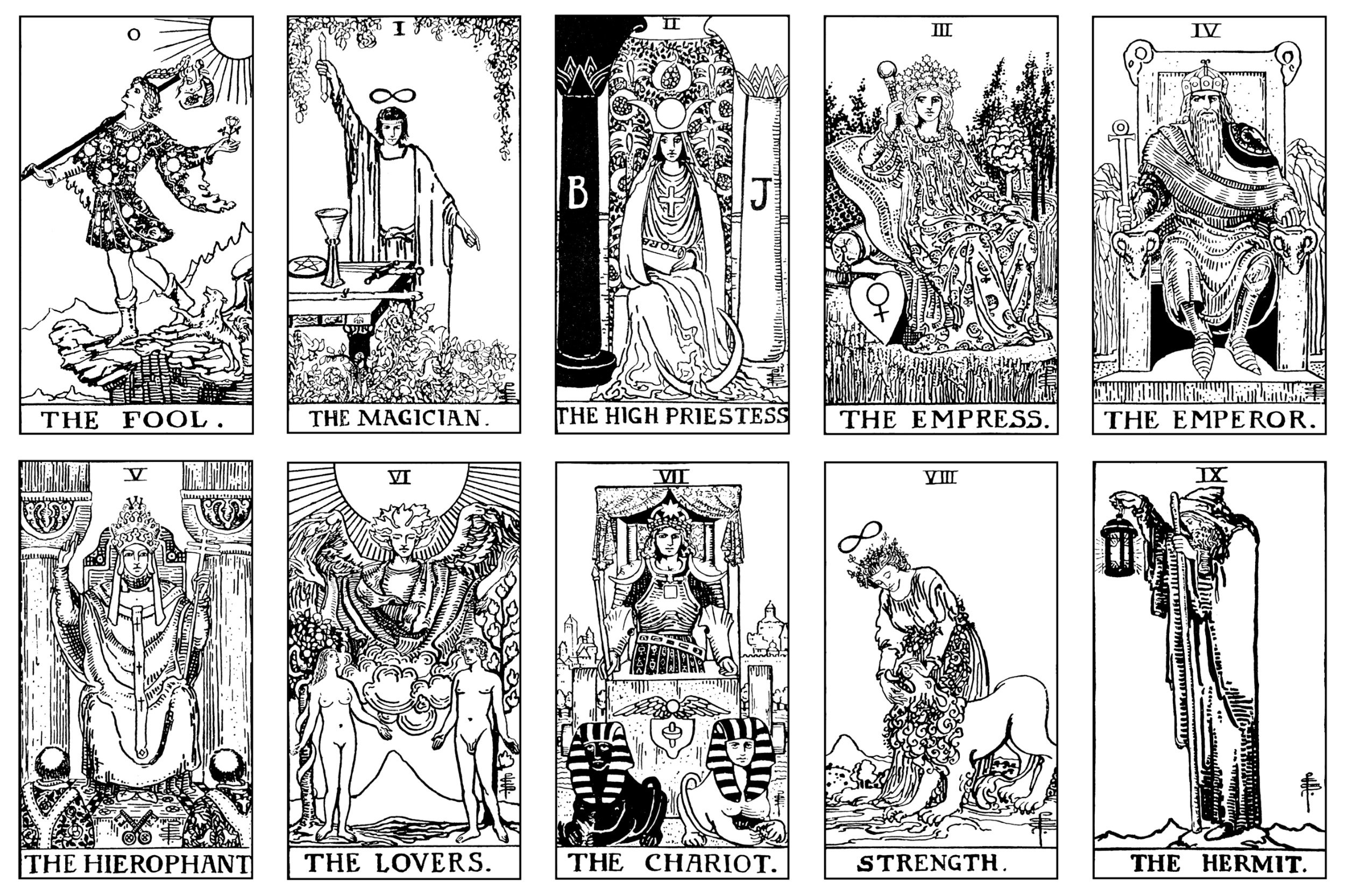 Tarot Coloring Pages regarding Free Printable Color Your Own Cards