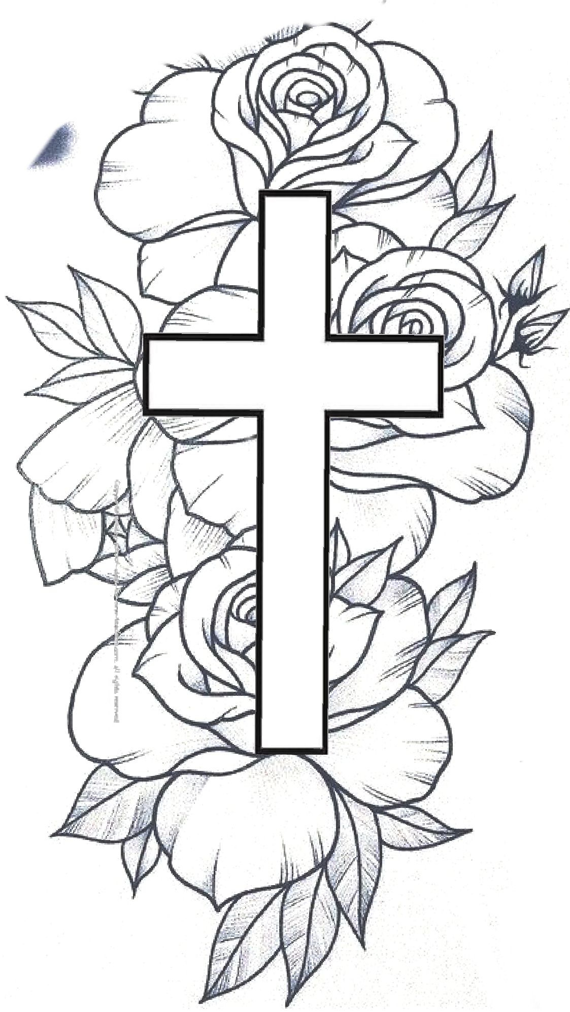 Tattoo Stencil Cross in Free Printable Cross Tattoo Designs