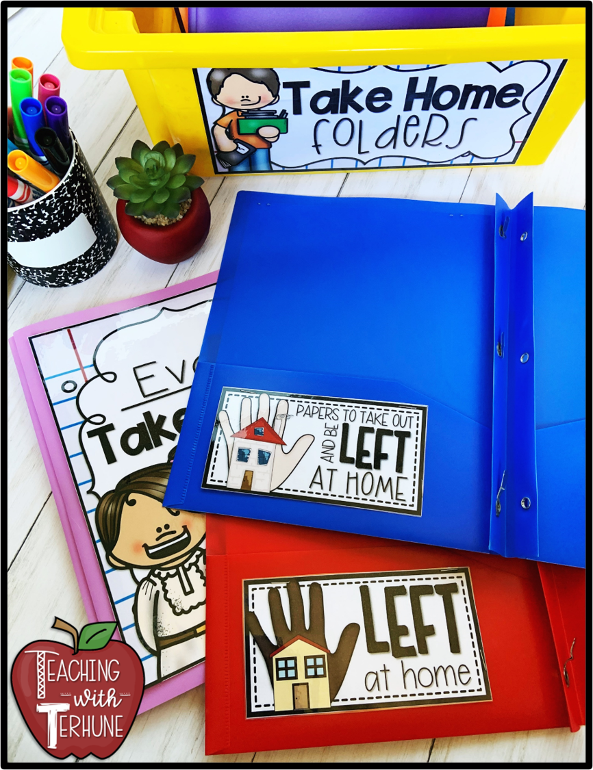 Teaching With Terhune: Daily Take Home Folders intended for Free Printable Take Home Folder Labels